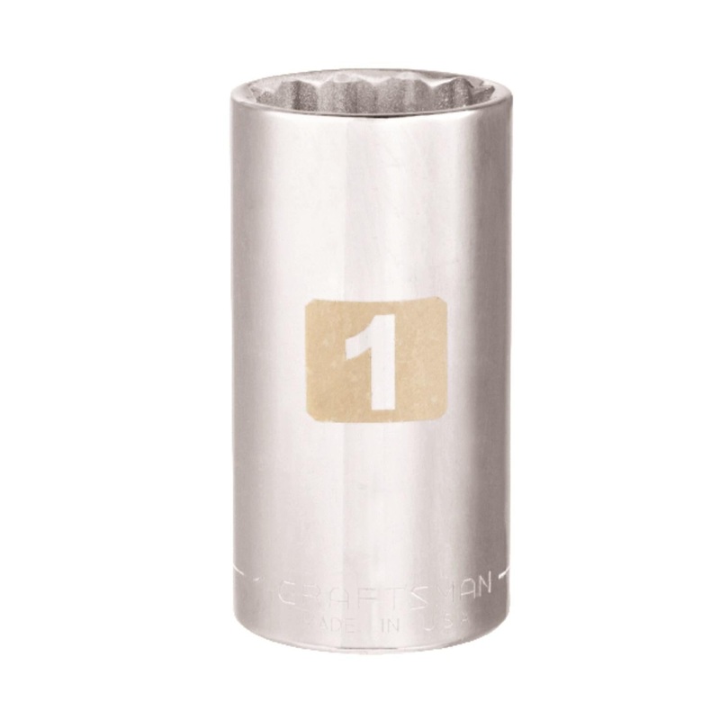 Craftsman 1 in. SAE 12 Point Standard Socket, 3/8 in. Drive