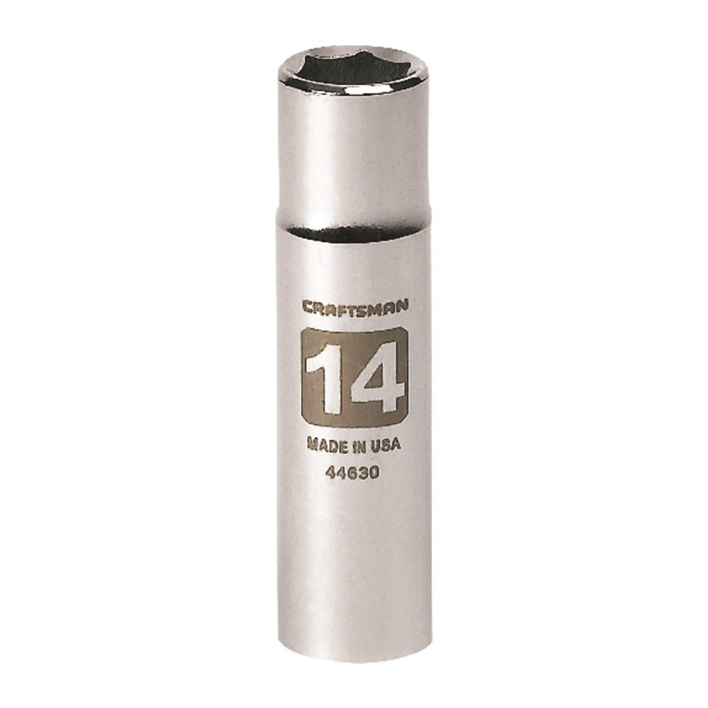 Craftsman 14 mm Metric Deep Socket – 1/2 in. Drive, 6 Point