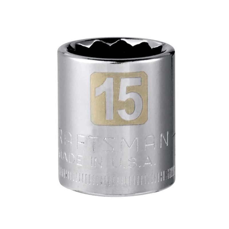 Craftsman 15 mm Metric 12 Point Standard Socket, 3/8 in. Drive