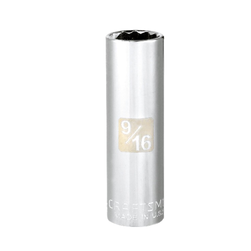 Craftsman 9/16 in. SAE 12 Point Deep Socket, 3/8 in. Drive