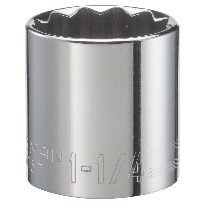 Craftsman SAE 12 Point Standard Socket, 1-1/4 in. X 1/2 in. Drive