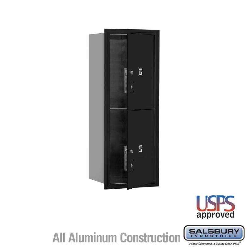 10 Door High Recessed Mounted 4C Horizontal Parcel Locker with 2 Parcel Lockers in Black – USPS Access
