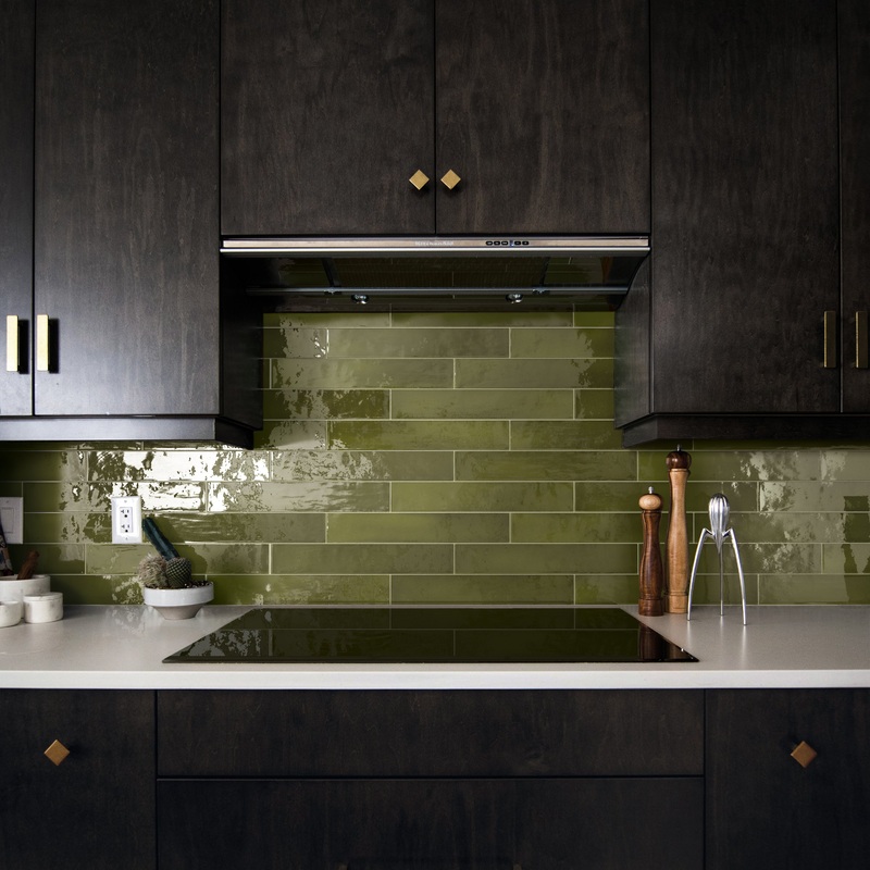 Manacor Basil Green Metro Subway Decor Tile