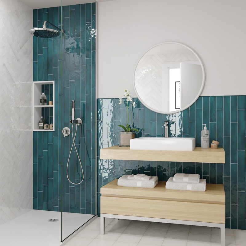 Manacor Glacier Green Metro Subway Decor Tile
