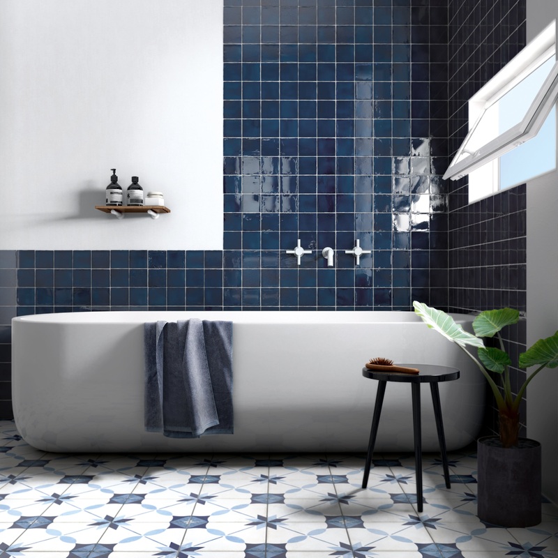 Manacor Ocean Blue Cuadrado Decor Tile