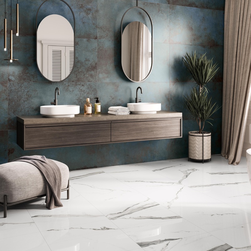 Alloy Azzuro Matt Porcelain Decor Large Format Tile