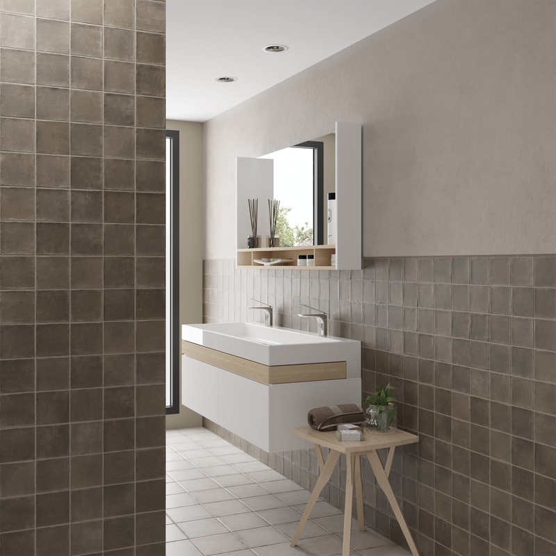 Argile Cacao Cuadrado Porcelain Decor Square Tile