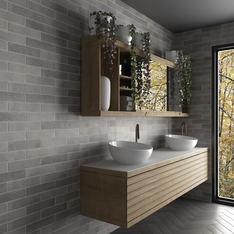 Argile Concrete Subway Porcelain Decor Tile