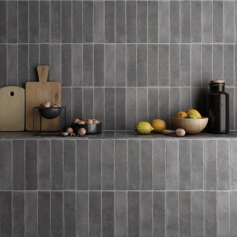 Argile Dark Subway Porcelain Decor Tile