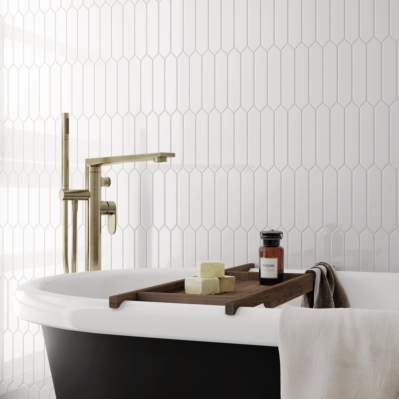Arrow Pure White Subway Decor Tile