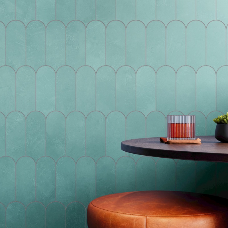 Alure Scale Matt Aqua Decor Tile