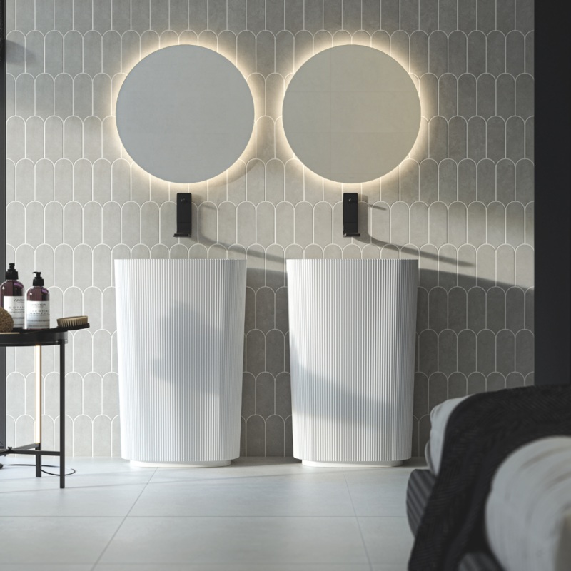 Alure Scale Matt Pearl Decor Tile