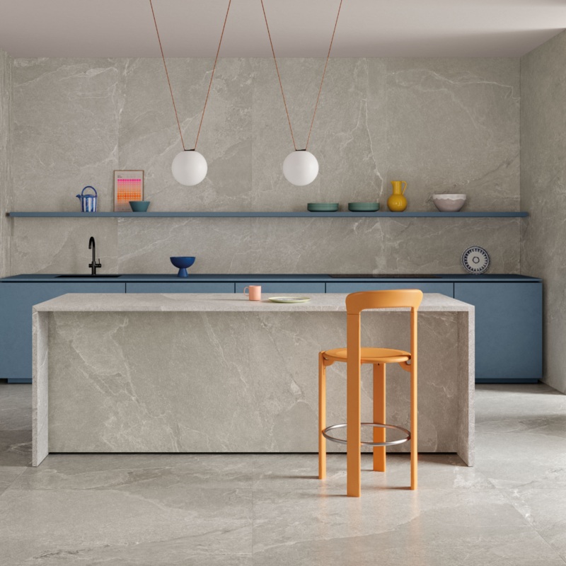 Ardesia Grey Porcelain Decor Large Format Tile