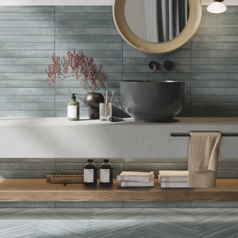 Arenosa Dark Blue Decor Metro Tiles