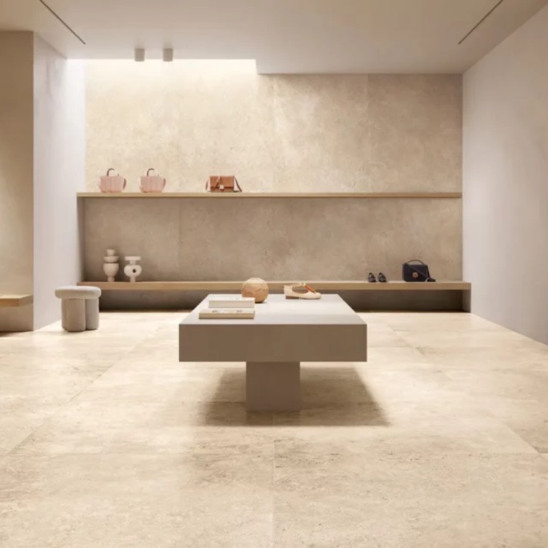 Astrum Ivory Porcelain Decor Large Format Tile