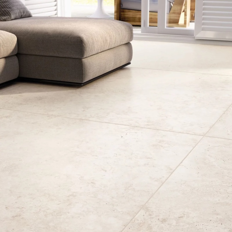 Astrum White Porcelain Decor Large Format Tile