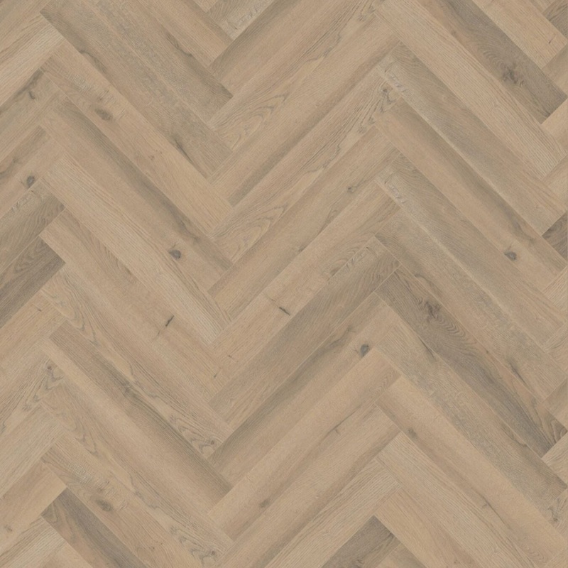 Greige Oak Fusion Lignum Premium Herringbone Laminate Flooring