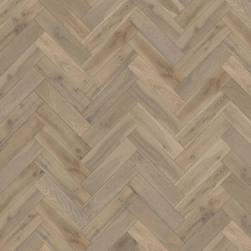 Lignum Strata Fifteen Pearl Grey Oak Engineered Wood Herringbone