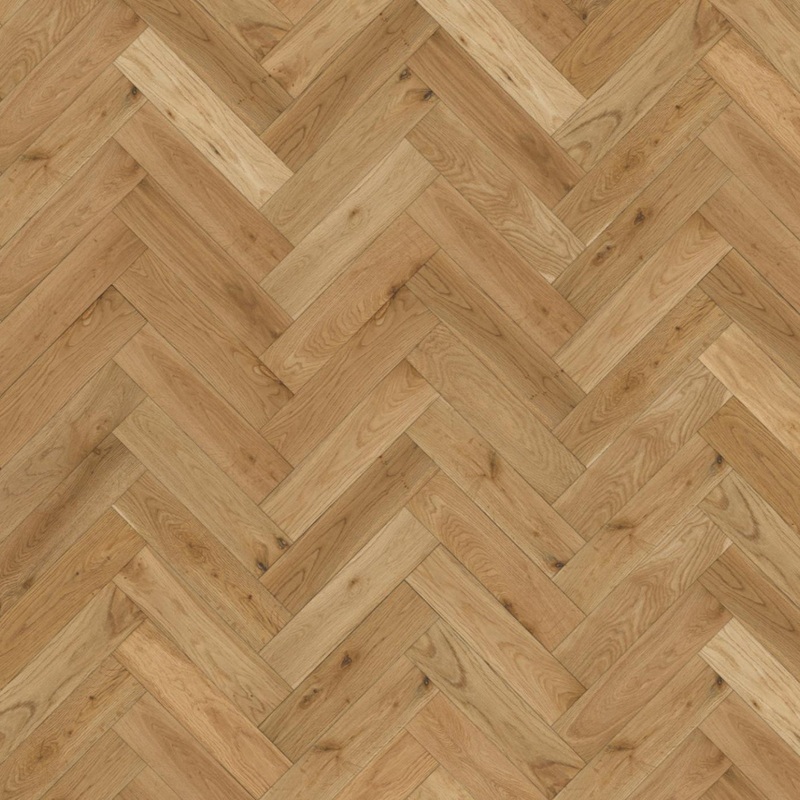 Lignum Strata Natural Oak Herringbone Engineered Wood Flooring  Brushed & Matt Lacquered
